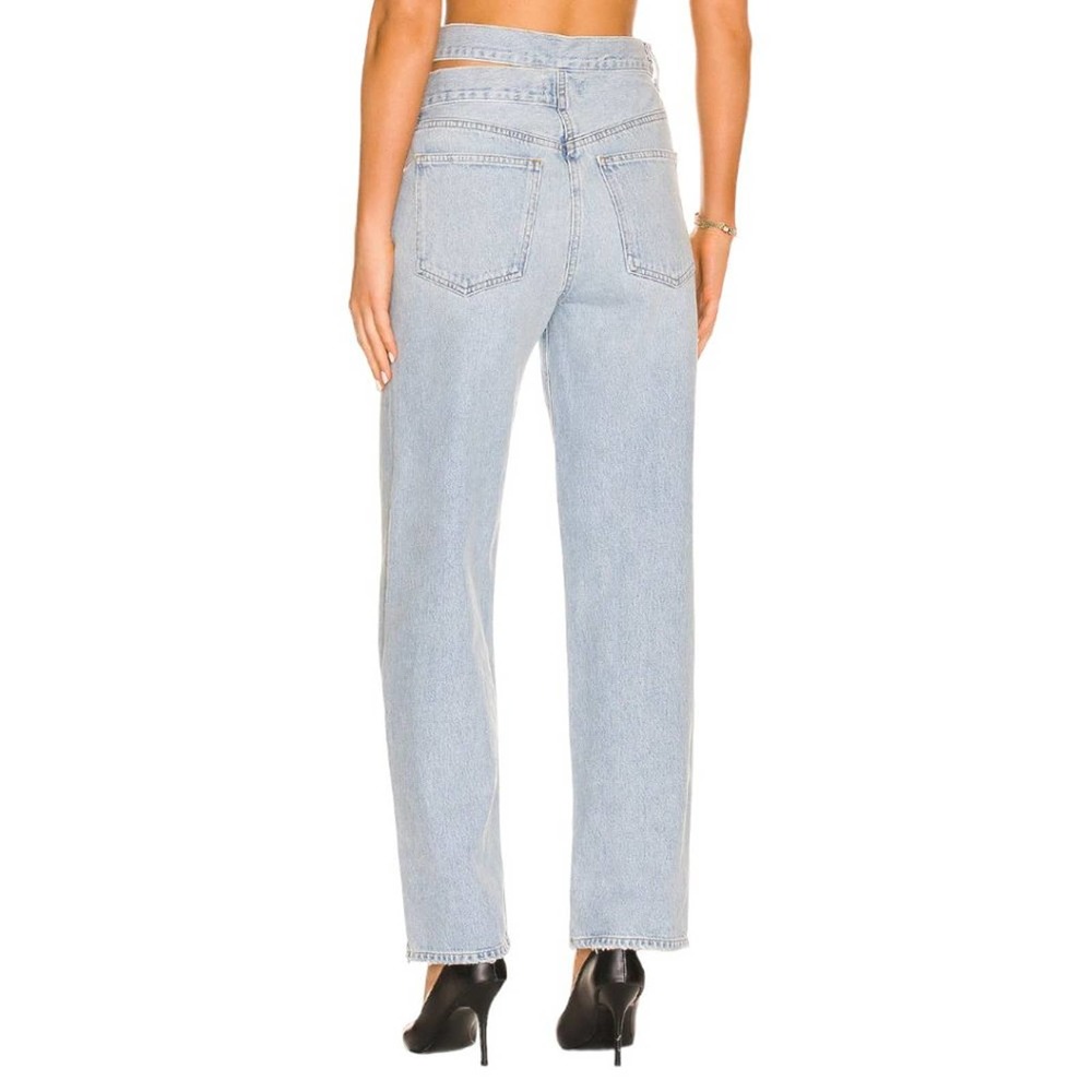 AGOLDE Relaxed Straight Leg Ultra-high Broken Waistband Jean - Picture 5 of 6